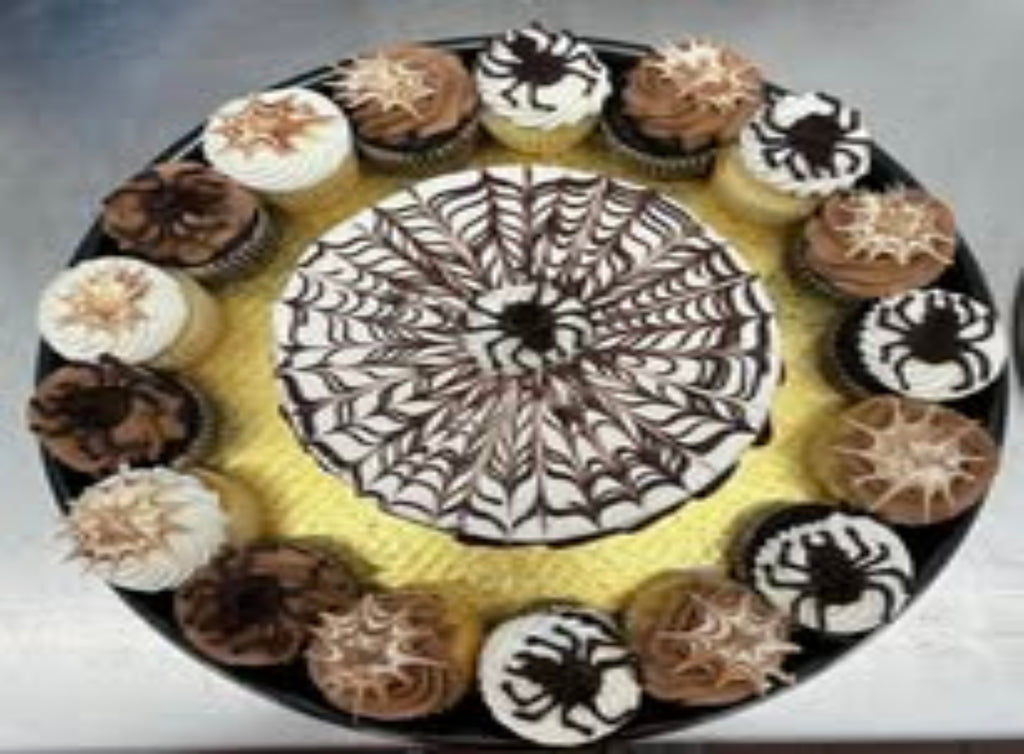 Tombstone cake and cupcake combo